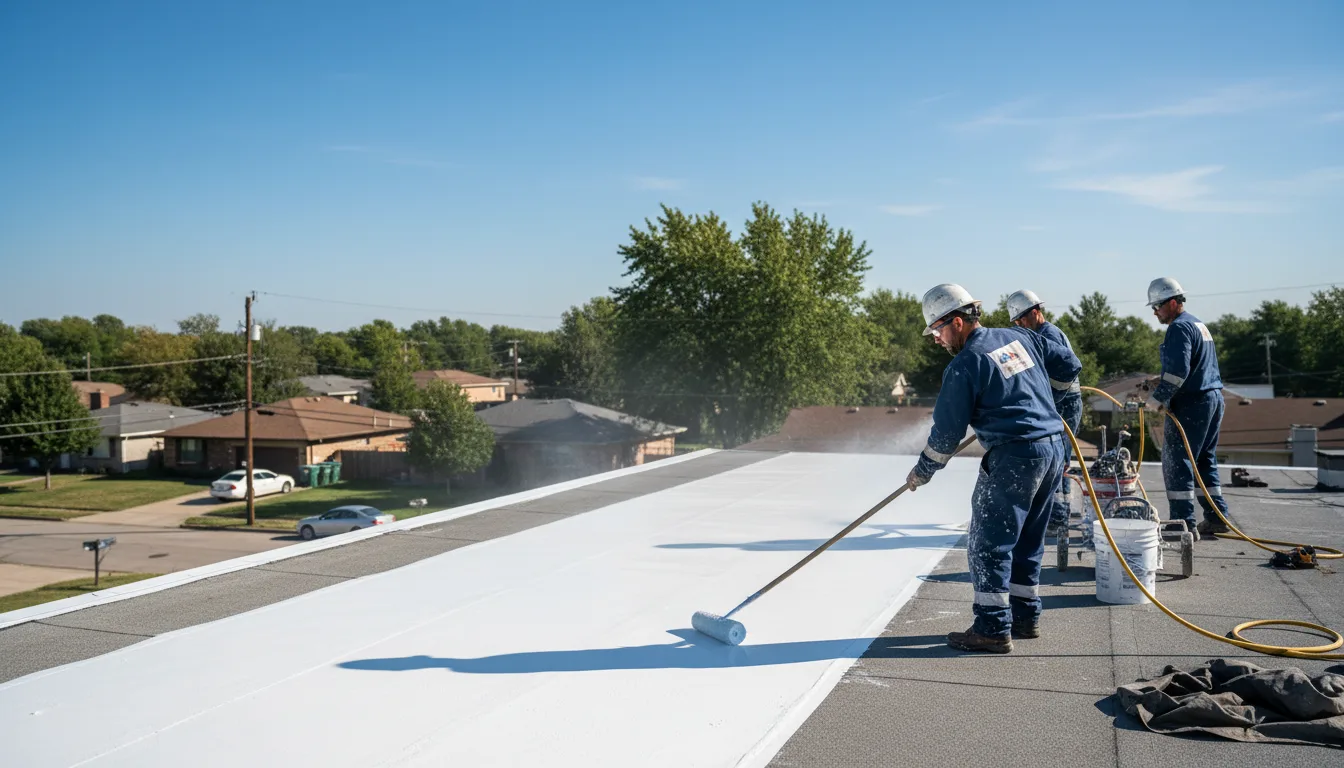 Commercial roof coating in Sarahsville, OH near me